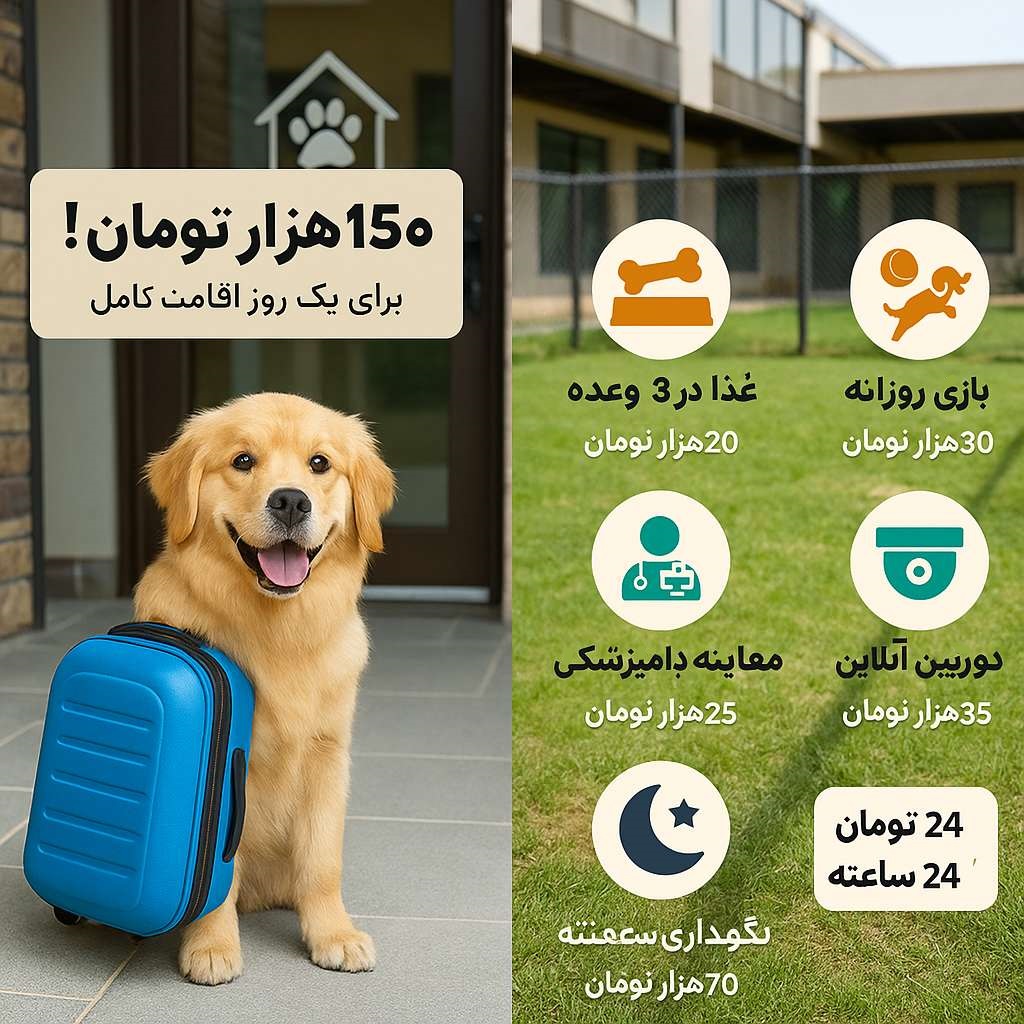 قیمت پانسیون سگ در تهران